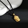 Vietnã areia ouro antigo Buddha cabeça pingente imitação 24k joias de ouro gravadas colar de segurança para homens e mulheres por um longo tempo não desaparece atacado