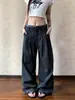 Pantalones rectos de rayas verticales drapeados vintage de moda para hombre, pantalones casuales versátiles de corte holgado estilo americano, modelo nuevo