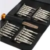 Estuche de Cuero Multiusos 25 en 1 Juego de Puntas para Destornillador Manual Herramientas de Reparación para Teléfono Móvil Portátil Venta al por Mayor
