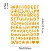 Pegatinas de Letras Inglesas 0.5 Tamaño Pequeño Decoración de Tarjetas de Felicitación Pegatinas de Letras para Álbumes de Recortes
