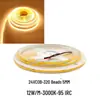 Lâmpada COB de baixa voltagem 320 lâmpadas 480 lâmpadas 90 alto valor de exibição uniforme sem área escura fita de LED autoadesiva luz suave alta voltagem