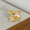 Caja Misteriosa en Vivo Oro Vintage Retro Anillo Abierto Completamente de Diamantes Circonita Esmalte Gota de Aceite Anillo Personalizado