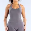 Top de yoga dfyne transfronteiriço com gola halter, sutiã esportivo de yoga para fitness, top de corrida à prova de choque, roupa de fitness de alta elasticidade