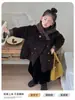 Casaco de Inverno de Pele para Meninas, Estiloso Casaco Quente com Capuz Estilo Coreano, Casaco 100% Lã de Cordeiro para Bebês e Crianças