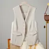 Chaleco de Traje para Mujer 2025 Nuevo Elegante Ropa de Trabajo Estilo K Capas Ropa Interior Chaleco Chaqueta de Traje para Personas Pequeñas