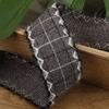Cinta de poliéster y algodón a cuadros deshilachada ropa zapatos flor sombrero lazo decorativo accesorios para el cabello diy pinza para el pelo accesorios de joyería