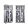 Archivero Doble Sección Acero Inoxidable Personalizado con Cerradura Gabinete de Información Gabinete de Comprobantes Financieros Archivero Estantería para Libros
