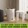 Banqueta de Madeira Maciça para Uso Doméstico, Empilhável com Rodas, Banqueta Empilhável com Armazenamento, Banqueta Reserva para Convidados, Banqueta Redonda Estilo Chinês Novo