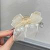 Presilha Pequena de Garra Estilo Coreano com Laço de Renda e Diamante Clip para Franja Grampo de Cabelo Acessório de Cabeça Grampo de Cabelo para Adultos Mulheres Pegador de Cabelo
