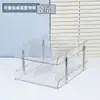 Caja de almacenamiento transparente de escritorio, organizador de archivos de oficina, estante de almacenamiento de libros de escritorio duradero y práctico, venta al por mayor del fabricante