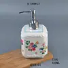 Conjunto Cerâmico Floral Pequeno para Banheiro Artístico, Minimalista, de Alta Estética, Conjunto Criativo e Único de Decoração para Casa Retrô Estilo Ins