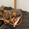 Bolso Baguette Estampado Retro, Bolso Clásico de Moda de Alta Calidad con Diseño de Nicho para Debajo del Brazo, Bolso de Mujer, Bolso de Hombro Único Cruzado