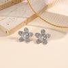 Pendientes literarios retro de verano de alta gama con perlas y flores, joyería, moda, pendientes antiguos de flores, venta al por mayor de pendientes