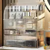 Caja de Almacenamiento para Cosméticos Escritorio Tocador A Prueba de Polvo Gran Capacidad Hogar Productos para el Cuidado de la Piel Lipstick Mascarilla Caja de Almacenamiento de Plástico