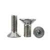 Tornillos de acero inoxidable 304 cabeza avellanada hexágono interior, tornillos para máquina cabeza avellanada, tornillos de cabeza plana m1.6m2m2.5m3m4m5m6
