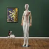Estante de Exhibición de Modelo Maniquí Humano Completo Galvanizado Postura Sentada Exhibidor de Ventana de Isla para Niños