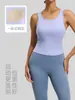 Ropa de Yoga Pilates Top Anti-exposición Cuello Redondo Ajustado Mujer Secado Rápido Espalda Bonita Chaleco de Yoga Fitness Dropshipping