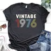 Camiseta retro VINTAGE 1970 europea y americana con estampado digital a color para hombre y mujer, manga corta, cuello redondo TR