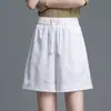 Shorts Jacquard de Estilo Chino de Pierna Ancha en Línea A, Modernos y Versátiles, Novedad Primavera/Verano 2026, Shorts Elásticos de Cintura Alta Adelgazantes