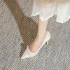 Tacones de Aguja Puntiagudos Zapatos de Novia Nuevos Verano 2025 para Pies Anchos y Gruesos Zapatos de Dama de Honor para Boda para Mujer