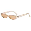 Gafas de Sol con Montura Pequeña Estilo Ojo de Gato de Personalidad Moda Europea y Americana para Mujer, Nuevas Gafas de Sol de Montura Estrecha Transfronterizas Estilo Chica Popular Color Caramelo con Protección Solar