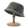 Chapéu de Pescador em Sarja Lavada Vintage para Primavera e Outono, Chapéu de Sol Unissex, Chapéu de Pescador Liso da Moda para Casais
