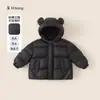 Bangxuan 2025 Invierno Tres Pruebas Chaqueta de Plumas para Bebé Niño Ropa con Capucha Estéreo Oreja Chaqueta de Plumas Cálida para Niños