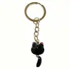 Llavero de moda tipo gato, Colgante de gato lindo, Alto atractivo estético, Accesorio de bolsa macarrón femenino
