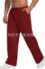 Moda de Rua Masculina Verão 2026 Cor Sólida Calça Reta com Cordão Calça Jogger Moletom Versátil Tendência Em Estoque