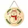 Nuevos suministros para celebración navideña transfronteriza, colgantes navideños de madera creativos, adornos redondos para muebles, decoraciones navideñas en stock