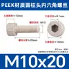 Tornillos de Cabeza Hexagonal de Plástico Cilíndrico Peek Resistentes a Altas Temperaturas Resina de Alta Resistencia Tornillos de Cabeza de Copa Aislados de Nylon Venta al por Mayor
