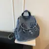 Bolso de mezclilla retro de estilo minimalista coreano transfronterizo para el día a día, nueva colección otoño 2026, mochila versátil y de alta calidad