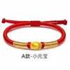 Oro Puro Oro 999 Lingote Tejido de Cuentas Pulsera de Año de Nacimiento Industria de la Belleza Banco Regalo de Cumpleaños para Novia