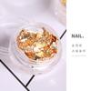 Papel de aluminio para decoración de uñas, joyería para decoración de uñas, color dorado y plateado, papel de aluminio roto, decoración de uñas, pegatinas para uñas, explosiones transfronterizas