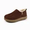 Zapatos de Algodón de Invierno para Año Nuevo 2026 Beijing Versátiles Cómodos para Mujer Botas de Algodón Engrosadas con Felpa para Personas de Mediana Edad y Mayores Persona Perezosa Cálidos para Mujer