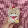 Palito torcido de pelo de coelho saco de material DIY para piquenique filhote boneca caseira pelúcia amigo acabado aniversário presente feito à mão