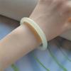 Wai Meng Material Imitación Jade Hetian Pulsera de Almidón de Raíz de Loto Qingshui para Mujer Jade Blanco Huangkou Jaspe Qiemo Azul Tira Redonda Fina Pulsera de Belleza