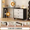 Penteadeira e Cômoda Estilo Francês Vintage para Apartamentos Pequenos, Mesa de Canto de Cama com Armário Integrado, Novo Modelo 2025