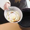 Bandeja de papel de aluminio específica para freidora de aire, cuenco de papel de aluminio para horno de barbacoa y horneado, caja de papel de aluminio para uso doméstico, cuenco de papel de grado alimenticio, forma redonda