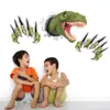 Zy1492 Nuevo Adhesivo de Pared de Aliexpress 3D a Través de la Pared Dinosaurio Dormitorio Sala de Estar Adhesivo de Pared de Fondo Adhesivo de Mural de Comercio Exterior