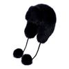 Invierno nuevo gorro de felpa para mujer moda exterior cálido protección para los oídos gorro grueso forrado de vellón gorro Lei Feng de alta calidad