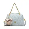 Bolso de cadena transfronterizo de nicho con patrón de diamante para mujer, nuevo bolso de mano versátil versión coreana para la primavera de 2026, bolso de hombro y cruzado