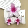 Presilha de Cabelo Flor de Frangipani Mais Vendida Transfronteiriça Conjunto de Combinação de Cores Gradiente Flor Moda Feriado Parte de Trás da Cabeça Presilha de Tubarão Acessório de Cabelo