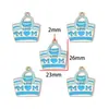 Nuevos Accesorios de Aleación de Esmalte Colorido para el Día del Padre el Día de la Madre Llavero DIY Accesorios para Joyería Colgante W578