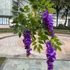 Nova Flor de Glicínia Artificial Comércio Exterior 3 Galhos Glicínia Inglesa Casamento Decoração Suave Área de Check-In Decoração Floral Flor Artificial Atacado