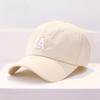 Gorra de Béisbol con Letra Simple de Nuevo Estilo para Mujer, Marca de Moda ins, Estilo Coreano, Primavera y Verano, Versátil, Visera Curva, Gorra para Hombre con Protección Solar