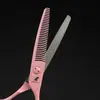Tijeras de Peluquería Pintadas de Rosa, Tijeras para Cortar el Cabello, Tijeras Planas, Tijeras para Flequillo, Tijeras Entresacadoras, Tijeras de Astas, Tijeras de Espina de Pescado, Tijeras Entresacadoras Sin Costura