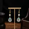 Nueva Colección de Pendientes de Estilo Chino Antiguo para Mujer, Accesorios para Hanfu, Cheongsam, Falda Mamian, Pendientes Largos con Borlas, Venta al por Mayor