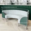 Sofá duplo de luxo leve para restaurante ocidental, cabine dupla, tema personalizado para restaurante, hotel, restaurante de hot pot, combinação de mesa e cadeira de aço inoxidável