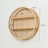 Estante de almacenamiento tejido de bambú y ratán nórdico para exhibición en pared de sala de estar, estante de almacenamiento de múltiples capas, colgador de pared de fondo decorativo para casa de huéspedes